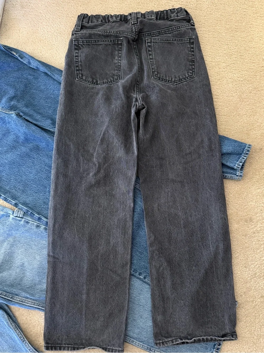 Boys Youth Old Navy Baggy Fit Casual Denim Cargo Pants Jeans